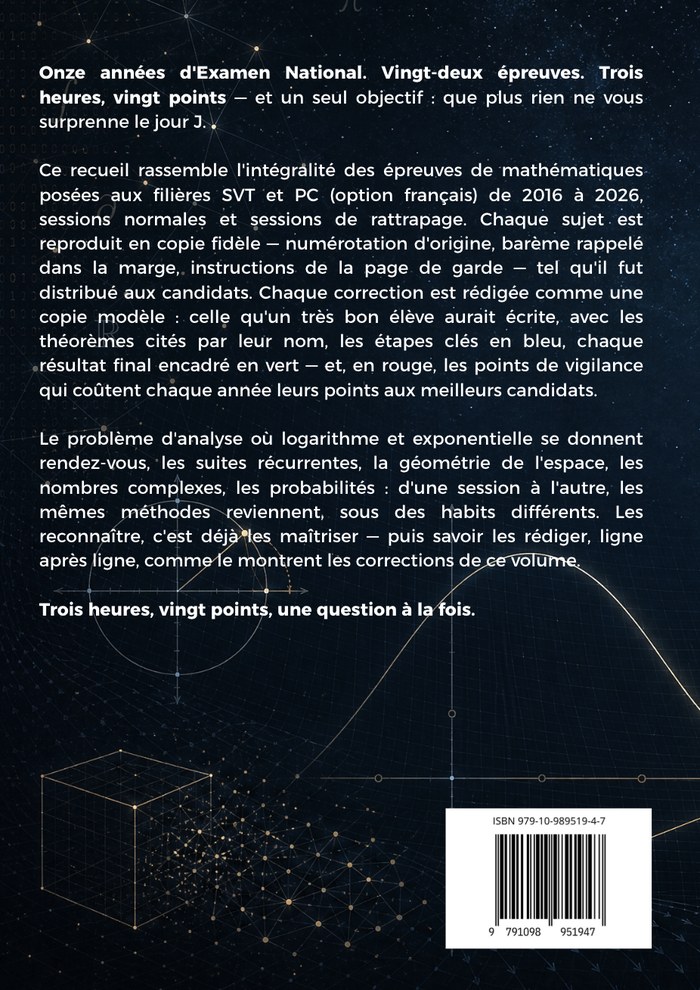 Annales SVT et PC — quatrième de couverture