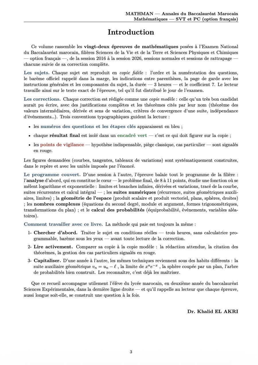Extrait : introduction des annales