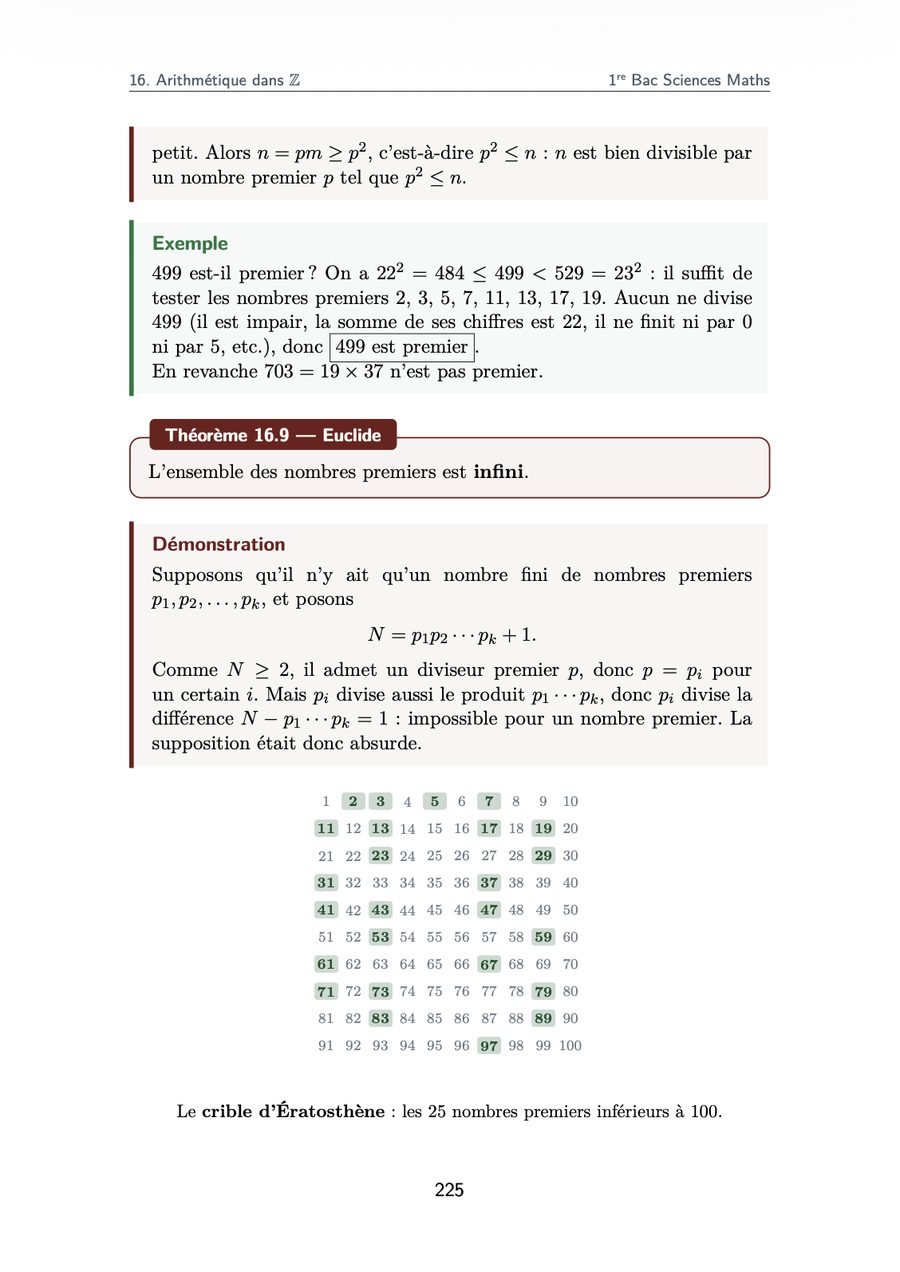 Extrait : théorème et démonstration