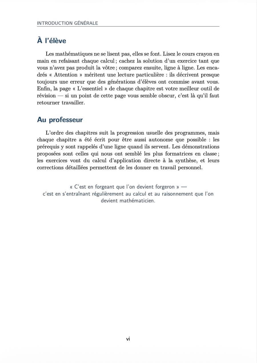 Extrait : à l'élève, au professeur
