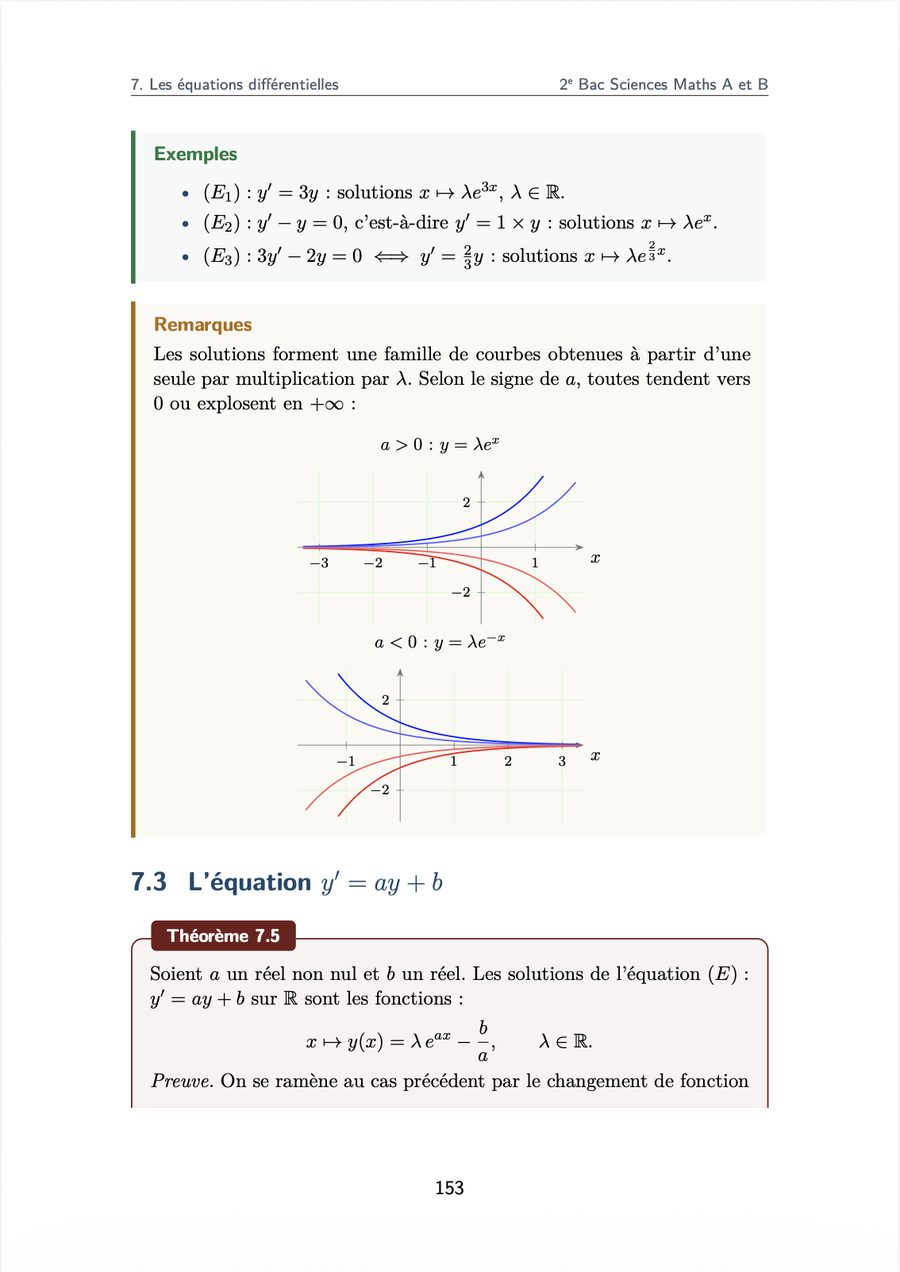 Extrait : équations différentielles